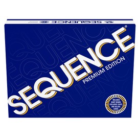 Sequence Premium Edition - Stunning Set with Giant Board (20.25 x 26.25 inches), Exclusive Chips and Deluxe Cards by Goliath, Blue, for Ages 7+