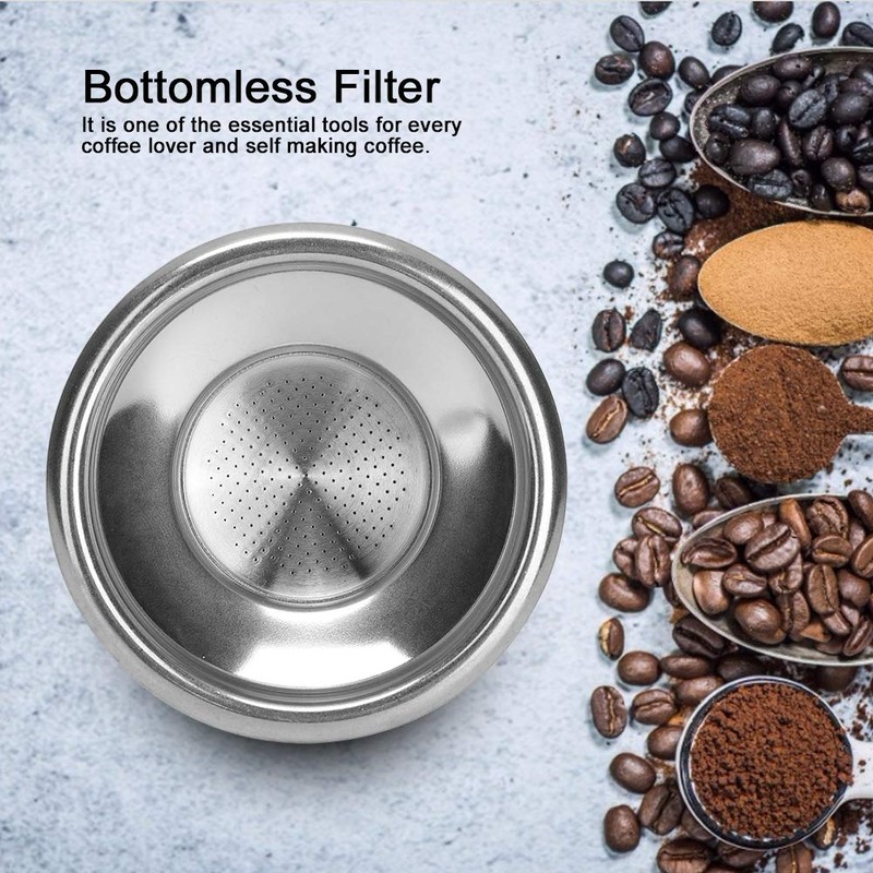 58mm Espresso Filter Basket,Stainless Steel Filter Basket,Double Layers Single Double
