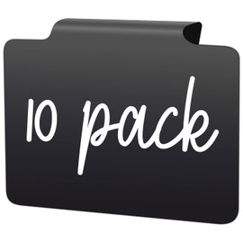 10 Basket Labels Clip On for Pantry Organization & Storage Baskets Bin Labels - Small Chalk Labels for Baskets - Black Bin Clip Labels for Baskets - Chalkboard Basket Tags Dry Erase Bin Labels Clip On