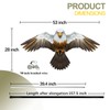 eyijklzo Bird Scarer Hawk Flying Kite with 13ft Telescopic Pole-White