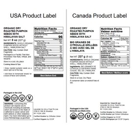 Food to Live Organic Dry Roasted Pumpkin Seed Kernels with Himalayan Salt, 8 Ounces Non-GMO, Oven Roasted Whole Pepitas, No Oil Added, Shelled, Vegan, Kosher, Bulk