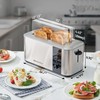 Elite Gourmet ECT3401 Long Slot 4 Slice Toaster, 1.5” Slot