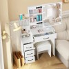 Bedroom Vanity Makeup Dressing Table Set with 10 Led Light