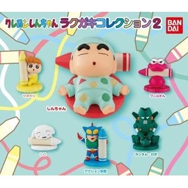 Crayon Shin-chan Lakugaki Collection 2 (6 Types Set Full Complete), Gacha Gacha Capsule Toy