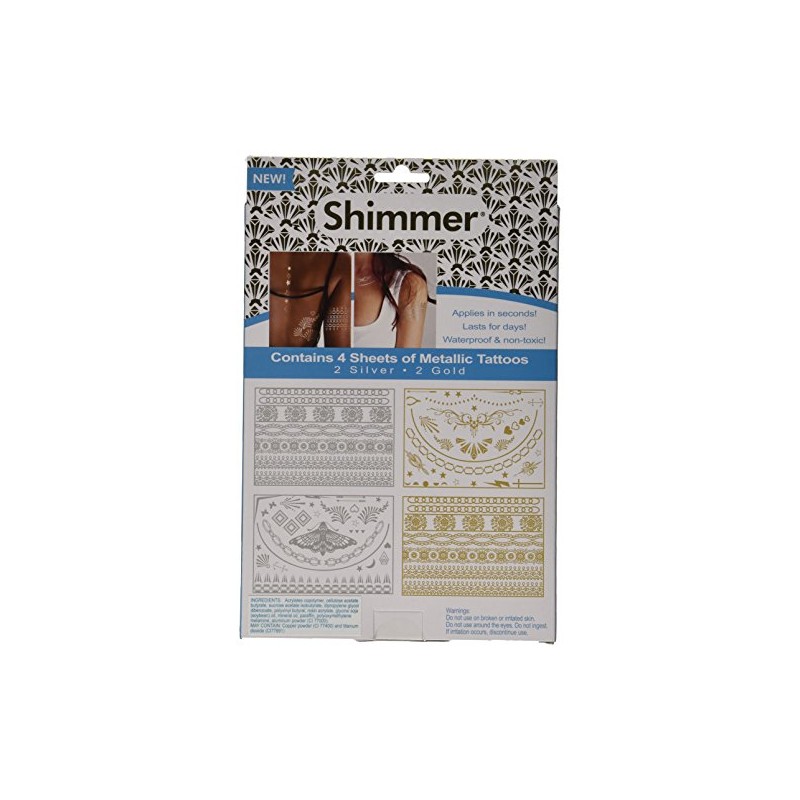 As Seen On TV Shimmer Metallic Jewelry Tattoos