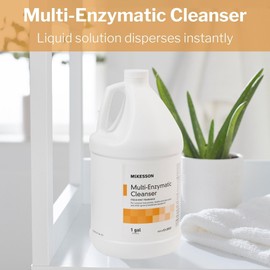 McKesson Multi-Enzymatic Cleanser for Surgical Instruments & General Healthcare Equipment, 1 Gallon [Pack of 1] Fresh Mint