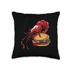 Cherry Shrimp Eating A Hamburger Throw Pillow
