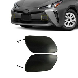 YUNHECAM Pair Front Bumper Tow Hook Cover Towing Eye Lid Cap Compatible with Toyota Prius 2019 2020 2021 Black Left and Right 52128-47910, 52127-47911 2PCS