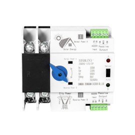 DEWIN Transfer Switch, Automatic Transfer Switch 2P 100A 230V AC Dual Power Automatic Transfer Switch Quick Switching Power Switch for Homes and Factories