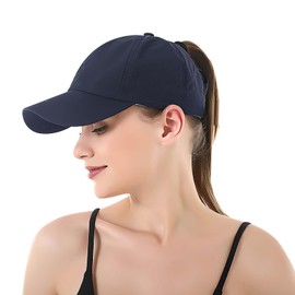 Coubeau Women's Quick-Drying Baseball Cap - Adjustable Women's Sports Cap, Running Cap with Ventilation Holes, Fitness Cap, Spring and Summer Baseball Cap is Not Stuffy, navy, Unit size
