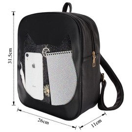 PG6 FF1 Candy Leather Ita Bag Backpack Clear Cat Beach Girls Shoulder Bag, New Pink, One Size