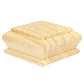 Pine Pyramid Newel Cap 90mm Full – Square Cap for Stair Newel Posts – Unfinished Wood – 120 x 120 x 53mm – Jackson Woodturners