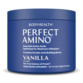 BodyHealth PerfectAmino Powder - BCAA and EAA Powder for Pre and Post Workout - Amino Acid Energy Drink for Men and Women to Support Lean Muscle and Recovery - Vanilla - 30 Servings