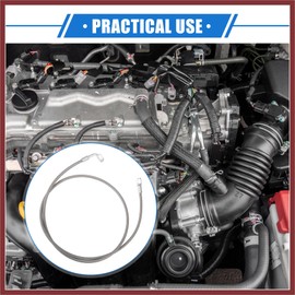 HEROFFIX AN3 Braided Steel Turbo Oil Feed Line 90 Degree to Straight Hose End, 48" Remote Turbocharger Oil Drain Return Line Universal for Car Stainless Steel PTFE Silver Tone Replace Parts