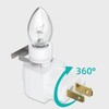 360-Degree Rotating Night Light Socket with Switch, 7W C7 Bulb