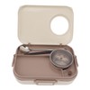 Stainless Steel Lunch Box with Soup Bowl Spoon Chopsticks Beige
