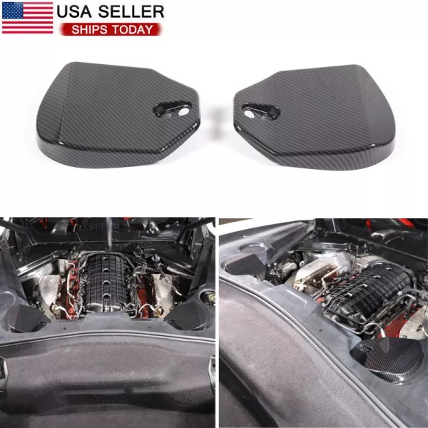 car-attention Carbon ABS Engine Bay Shock Tower Protection Cover Trim