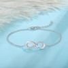 Starchenie 925 Sterling Silver Infinity Bracelet Adjustable Angel Wings Heart