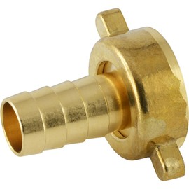 fittingteile Hose Nozzle with Wing Union Nut, Flat Sealing Brass