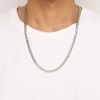 HSWYFCJY Men's Silver Curb Chain Necklace, Men's Cuban Stainless Steel