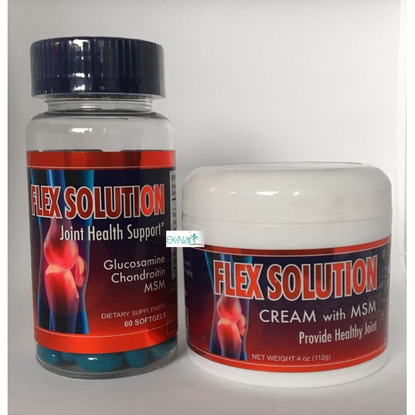 Flex Solution 60 cap and Cream Therapy Anti-Inflammatory dolor Muscle Relief Bee