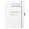 BusyB Upcoming Wedding Tasks Book - White Gold Wedding Organiser