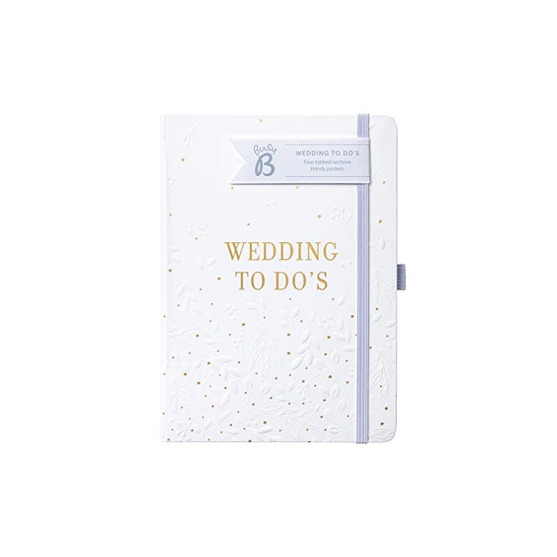 BusyB Upcoming Wedding Tasks Book - White Gold Wedding Organiser