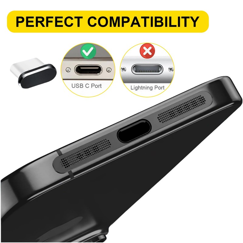 Kinretixia USB-C Dust Plug, 4 Pack USB-C Port Cover, Type-C