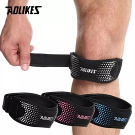 AOLIKES 등산 무릎보호대 러닝 헬스 아대 AOLIKES-조정 가능한 무릎 패드 안정제 1 개 축구 농구 스포츠용 중괄호 [Type A--Red] Adjustable Knee Pad Stabilizer for Hiking, Running, Health - AOLIKES Sports Support Brace [Type A--Red]