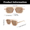 LJCZKA Retro 70s Square Sunglasses for Men and Women, Classic
