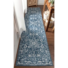 Well Woven Della Light Blue Vintage Medallion Pattern Runner Rug 3x10 (2'7" x 9'10" Runner)