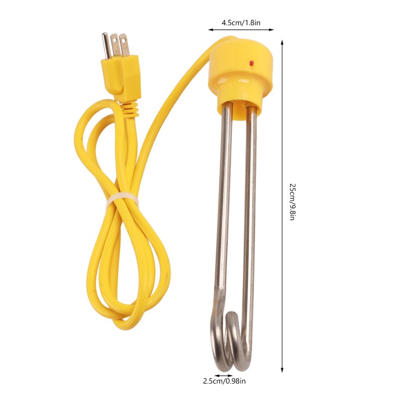 1000W Portable Stainless Steel Immersion Water Heater for Heating Coffee