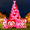 Spinosaurus 8FT Valentine Inflatables Outdoor Decorations,Inflatable Heart Tree with Light