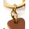 IL BISONTE Key Ring, Keychain, Leather, Genuine Leather, Cowhide Leather,