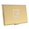 Metal Business Card Holder Laser Engraved with Realtor Logo (Gold)