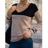 Zeagoo Womens Long Sleeve Tops Fall Casual V Neck Ribbed