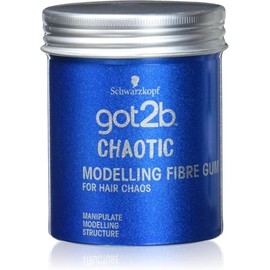 Got2b Cera para cabello Chaot Modeling Fibre Gum Hold 3 (100 ml) para hombres que crea looks despeinados, pasta para cabello con fijación fuerte pero flexible para estilos individuales