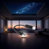 2Pcs Red Mini LED Star Night Projection Light, USB-Powered Car