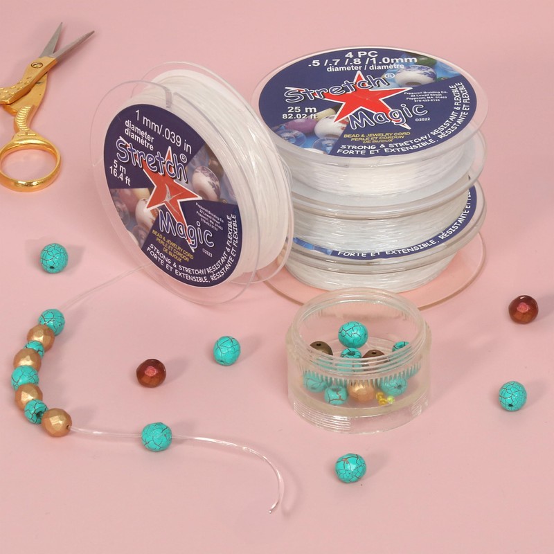 Stretch Magic Clear 4 Assorted Pack - 0.5mm, 0.7mm, 0.8mm