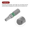 sourcing map 8pcs T25 Torx Hex Screwdriver Bit 1/4" Hex