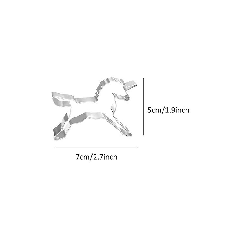 WDYJMALL Stainless Steel Unicorn Horse Cookie Cutters