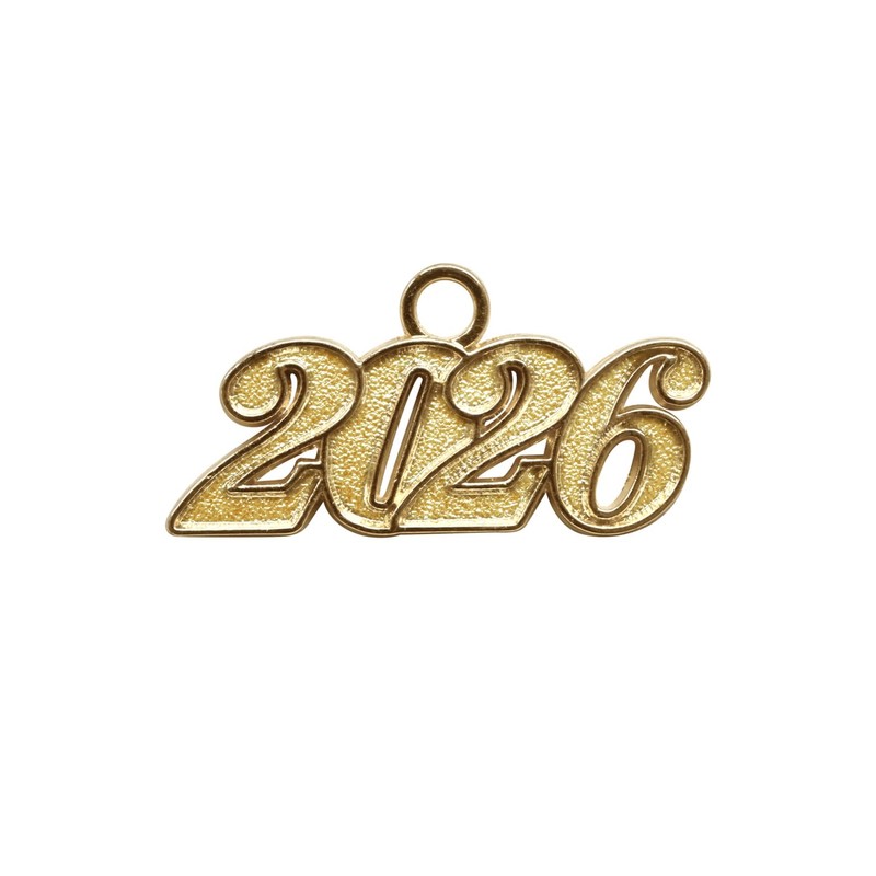 Endea Graduation Tassel Date Charm Gold Year (Gold, 2026)