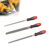 AIMALL 12" Flat Metal File Set with Soft Grip Handle,
