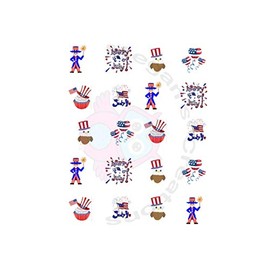 Uncle Sam (4th of July) Waterslide/Water Transfer Nail Decals/Nail Art
