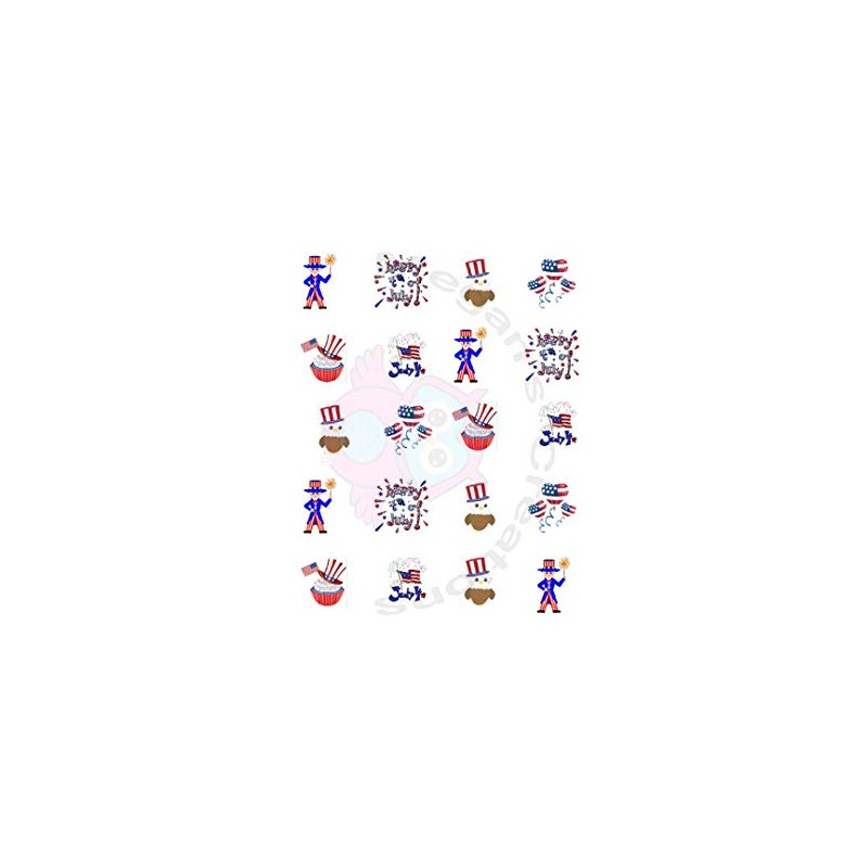 Uncle Sam (4th of July) Waterslide/Water Transfer Nail Decals/Nail Art