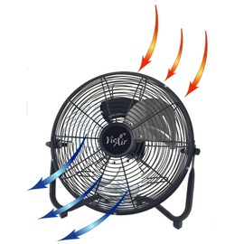 Vie Air 20 Inch Industrial Powerful and Quiet Heavy Duty Metal Floor Fan