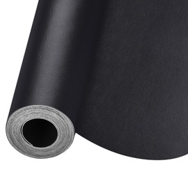 Leather Repair Patch Tape, Self Adhesive Leather Repair kit for Furniture, Leather Patches for Couch,Car Seat,Motorcycle seat,Loveseat (Black-Fine Grain, 17X79 Inch)