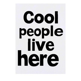 'Cool People Live Here' Temporary Tattoo - Water Resistant, Skin-Safe, Non-Toxic Transfer (TO00083783)