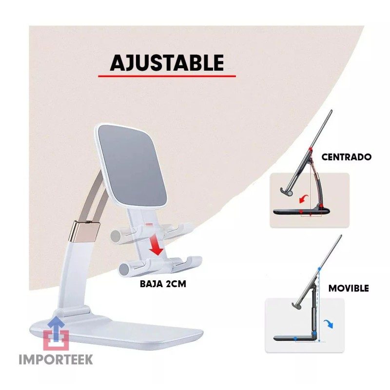 Importeek Soporte Base Porta Celular Tablet Escritorio Mesa Ajustable
