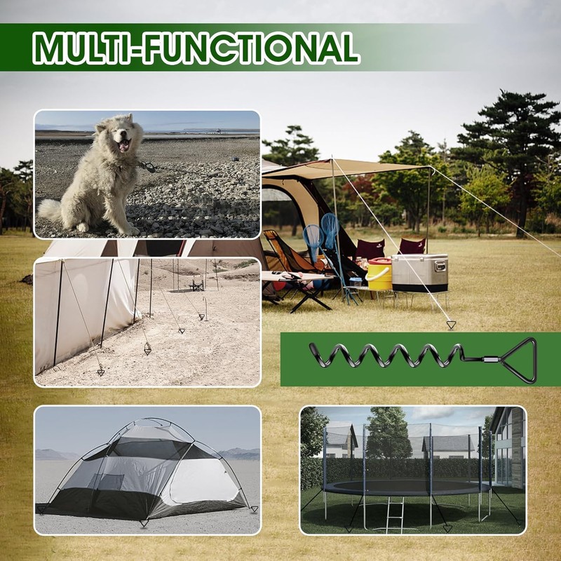 Trampoline Stakes Ground Anchors Screw in, Trampoline Anchors with Strong